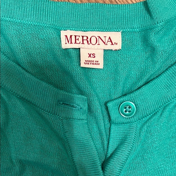 Merona Green Cardigan - Picture 2 of 2